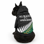 South Africa and Aotearoa Rugby Pet Hoodie Springboks Black Fern Maori Vibe