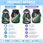Custom South Africa and Aotearoa Rugby Pet Hoodie Springboks Black Fern Maori Vibe