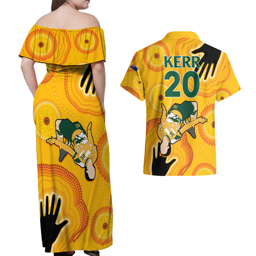 sam-kerr-matildas-couples-matching-off-shoulder-maxi-dress-and-hawaiian-shirt-australia-soccer-world-cup-2023-quater-final