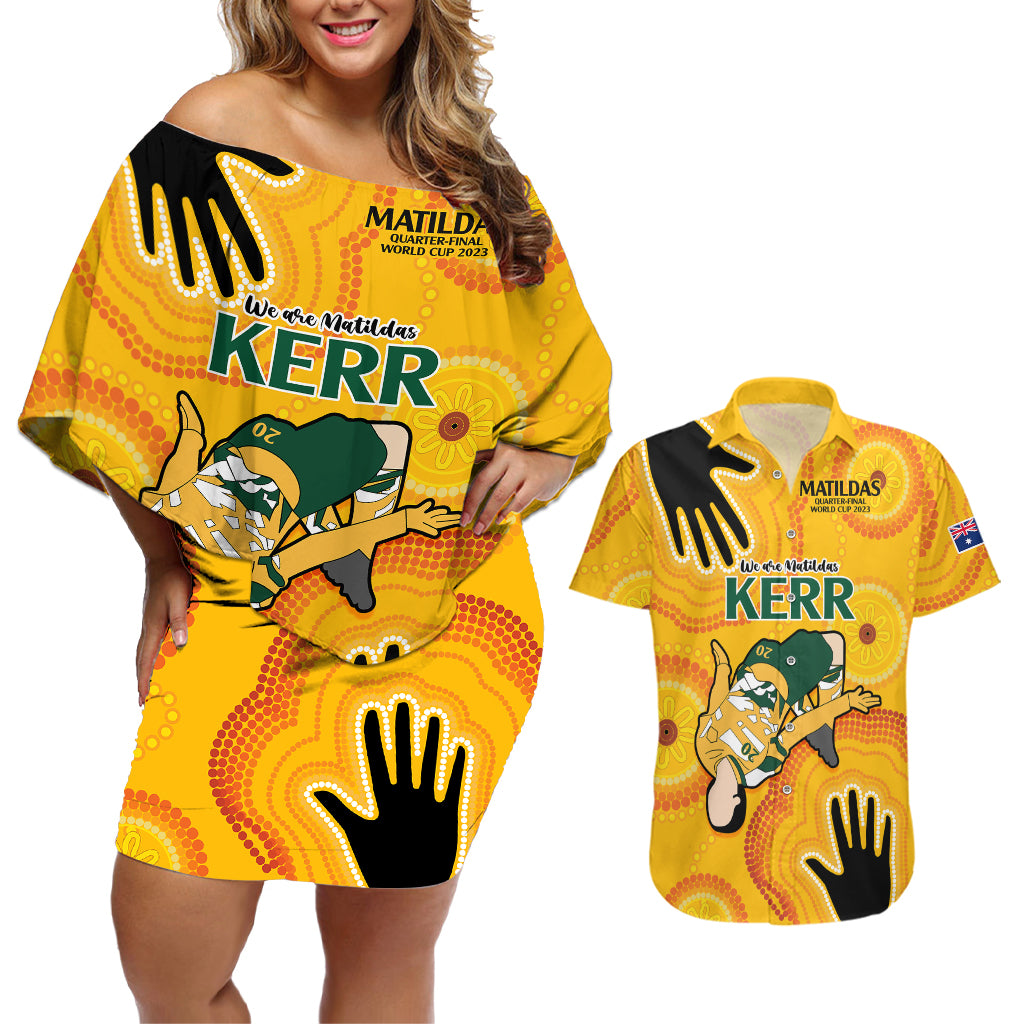 sam-kerr-matildas-couples-matching-off-shoulder-short-dress-and-hawaiian-shirt-australia-soccer-world-cup-2023-quater-final
