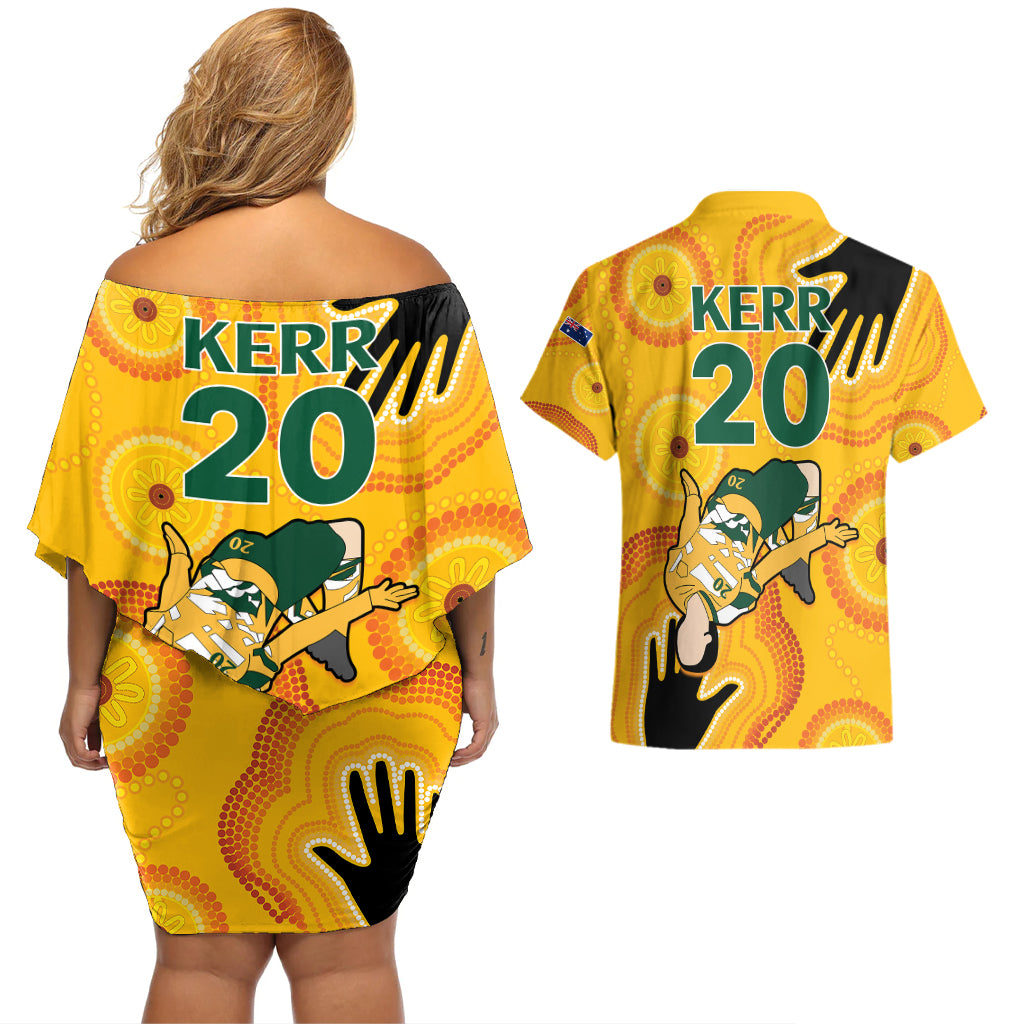 sam-kerr-matildas-couples-matching-off-shoulder-short-dress-and-hawaiian-shirt-australia-soccer-world-cup-2023-quater-final