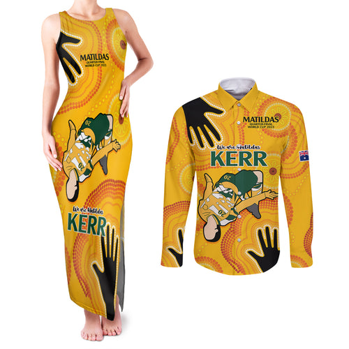 sam-kerr-matildas-couples-matching-tank-maxi-dress-and-long-sleeve-button-shirts-australia-soccer-world-cup-2023-quater-final