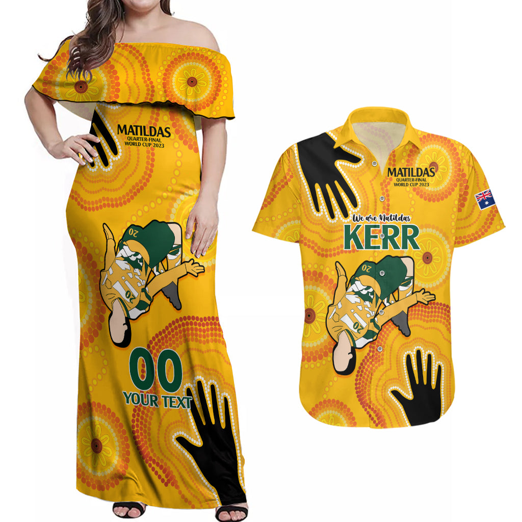 custom-sam-kerr-matildas-couples-matching-off-shoulder-maxi-dress-and-hawaiian-shirt-australia-soccer-world-cup-2023-quater-final