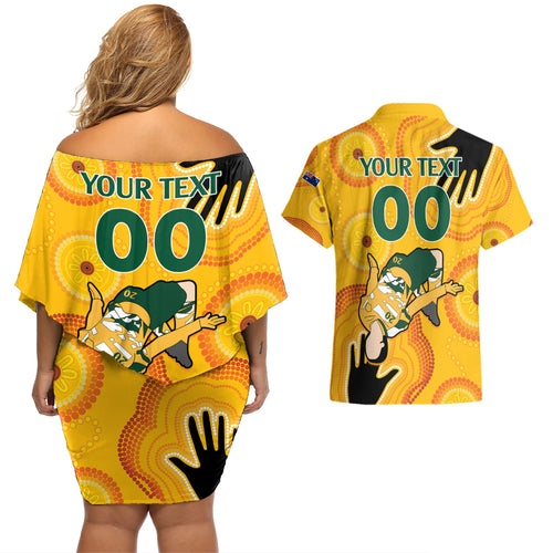 custom-sam-kerr-matildas-couples-matching-off-shoulder-short-dress-and-hawaiian-shirt-australia-soccer-world-cup-2023-quater-final