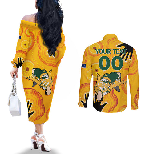 custom-sam-kerr-matildas-couples-matching-off-the-shoulder-long-sleeve-dress-and-long-sleeve-button-shirts-australia-soccer-world-cup-2023-quater-final