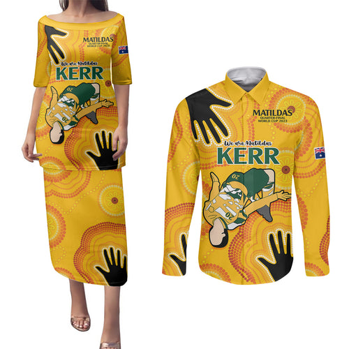 custom-sam-kerr-matildas-couples-matching-puletasi-dress-and-long-sleeve-button-shirts-australia-soccer-world-cup-2023-quater-final