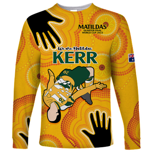 custom-sam-kerr-matildas-long-sleeve-shirt-australia-soccer-world-cup-2023-quater-final