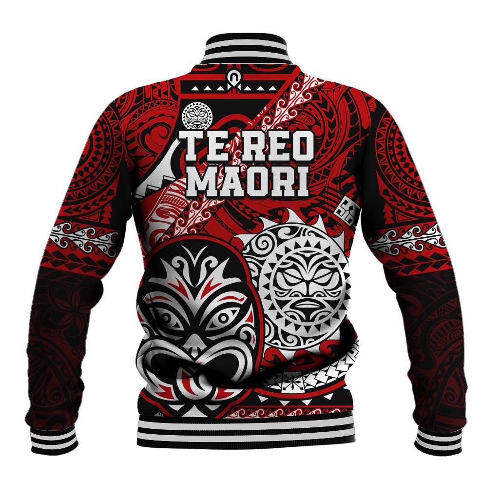Te Reo Maori New Zealand Baseball Jacket Aotearoa Kia Haka Maori Tribal Tattoo Red Style LT9
