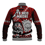 Te Reo Maori New Zealand Baseball Jacket Aotearoa Kia Haka Maori Tribal Tattoo Red Style LT9