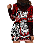 Te Reo Maori New Zealand Hoodie Dress Aotearoa Kia Haka Maori Tribal Tattoo Red Style LT9