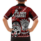 Te Reo Maori New Zealand Kid Hawaiian Shirt Aotearoa Kia Haka Maori Tribal Tattoo Red Style LT9
