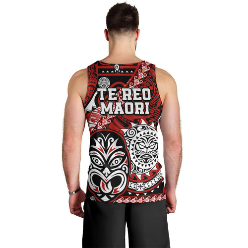 Te Reo Maori New Zealand Men Tank Top Aotearoa Kia Haka Maori Tribal Tattoo Red Style LT9