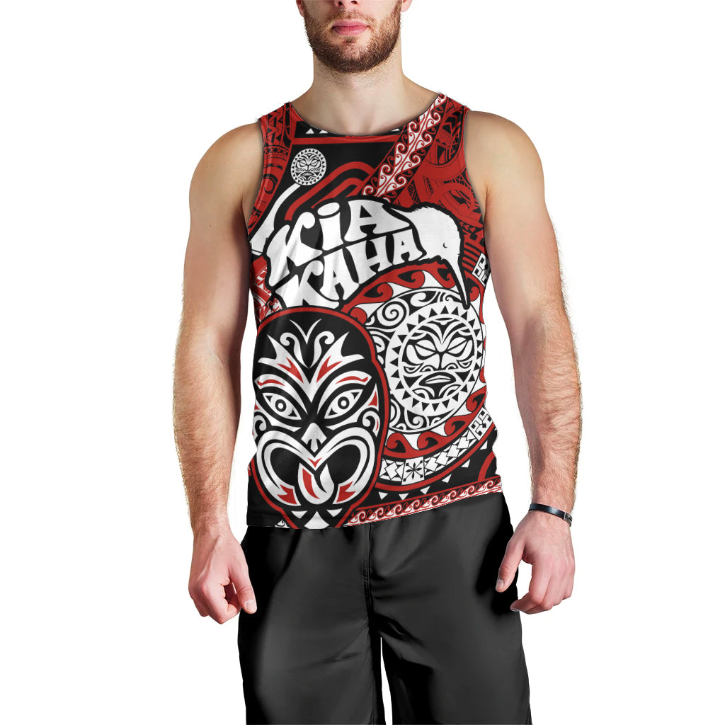 Te Reo Maori New Zealand Men Tank Top Aotearoa Kia Haka Maori Tribal Tattoo Red Style LT9