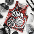 Te Reo Maori New Zealand Men Tank Top Aotearoa Kia Haka Maori Tribal Tattoo Red Style LT9