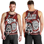 Te Reo Maori New Zealand Men Tank Top Aotearoa Kia Haka Maori Tribal Tattoo Red Style LT9