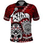 Te Reo Maori New Zealand Polo Shirt Aotearoa Kia Haka Maori Tribal Tattoo Red Style LT9