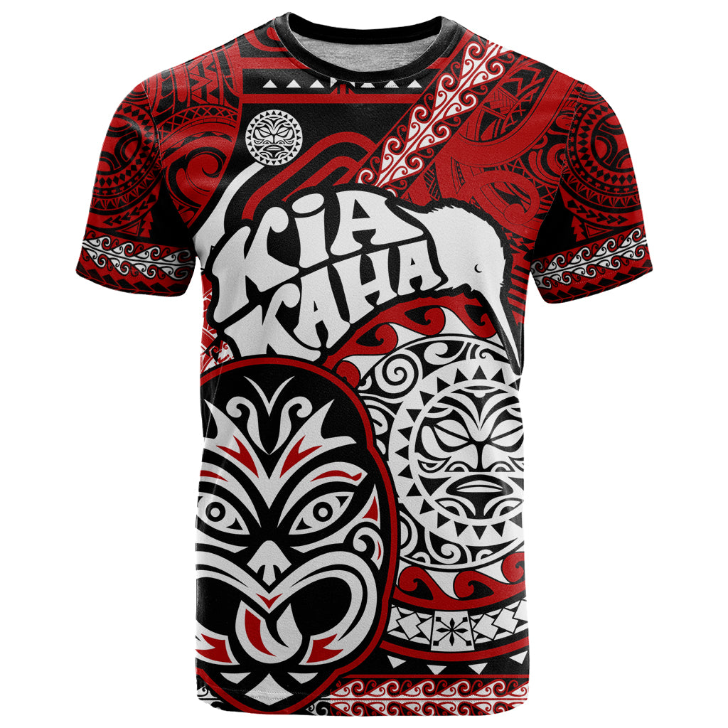 Personalised Te Reo Maori New Zealand T Shirt Aotearoa Kia Haka Maori Tribal Tattoo Red Style LT9