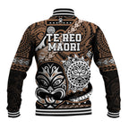 Te Reo Maori New Zealand Baseball Jacket Aotearoa Kia Haka Maori Tribal Tattoo Gold Style LT9