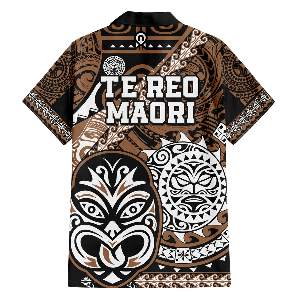 Te Reo Maori New Zealand Hawaiian Shirt Aotearoa Kia Haka Maori Tribal Tattoo Gold Style LT9