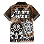 Te Reo Maori New Zealand Hawaiian Shirt Aotearoa Kia Haka Maori Tribal Tattoo Gold Style LT9