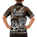 Te Reo Maori New Zealand Hawaiian Shirt Aotearoa Kia Haka Maori Tribal Tattoo Gold Style LT9