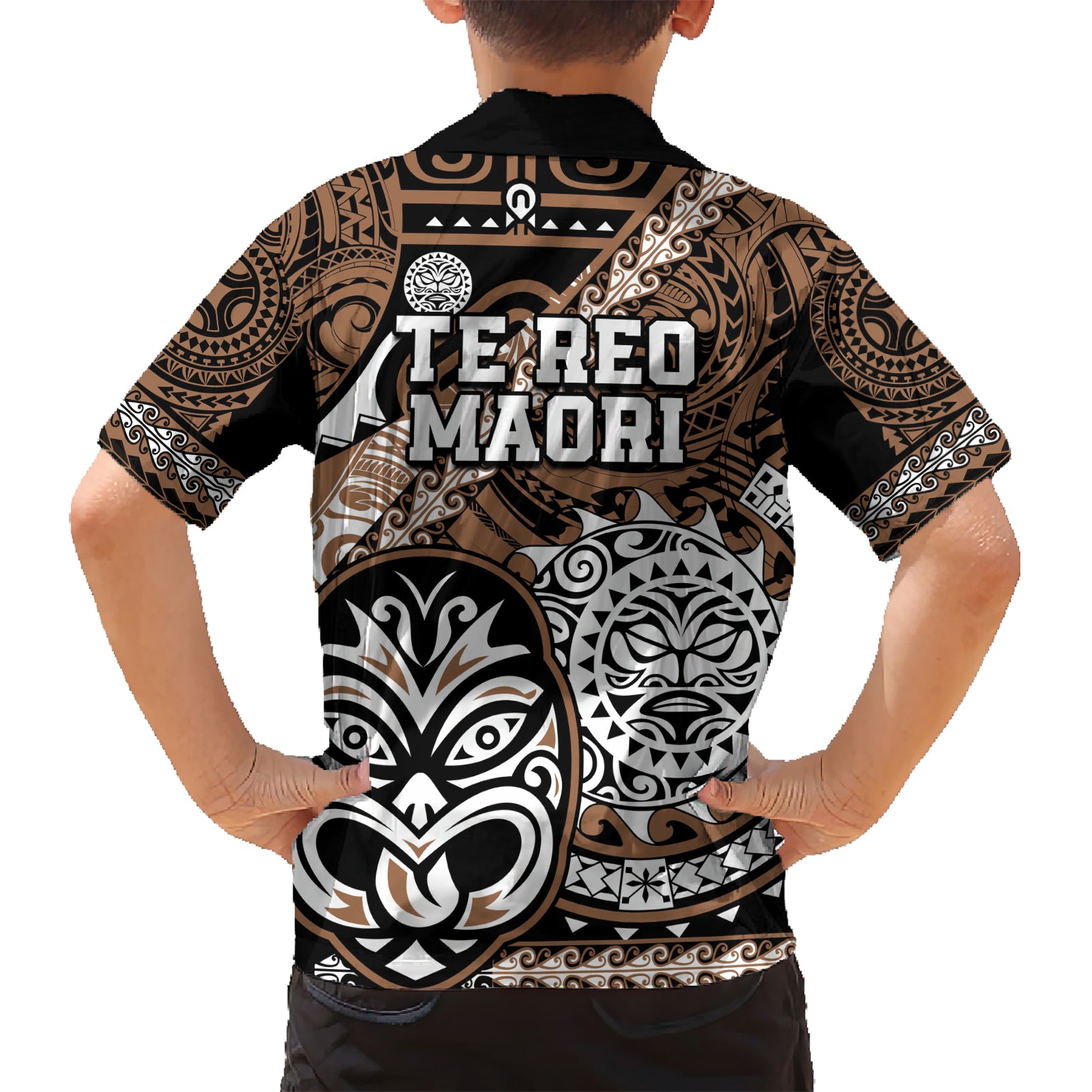 Te Reo Maori New Zealand Hawaiian Shirt Aotearoa Kia Haka Maori Tribal Tattoo Gold Style LT9