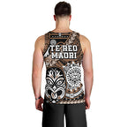 Te Reo Maori New Zealand Men Tank Top Aotearoa Kia Haka Maori Tribal Tattoo Gold Style LT9
