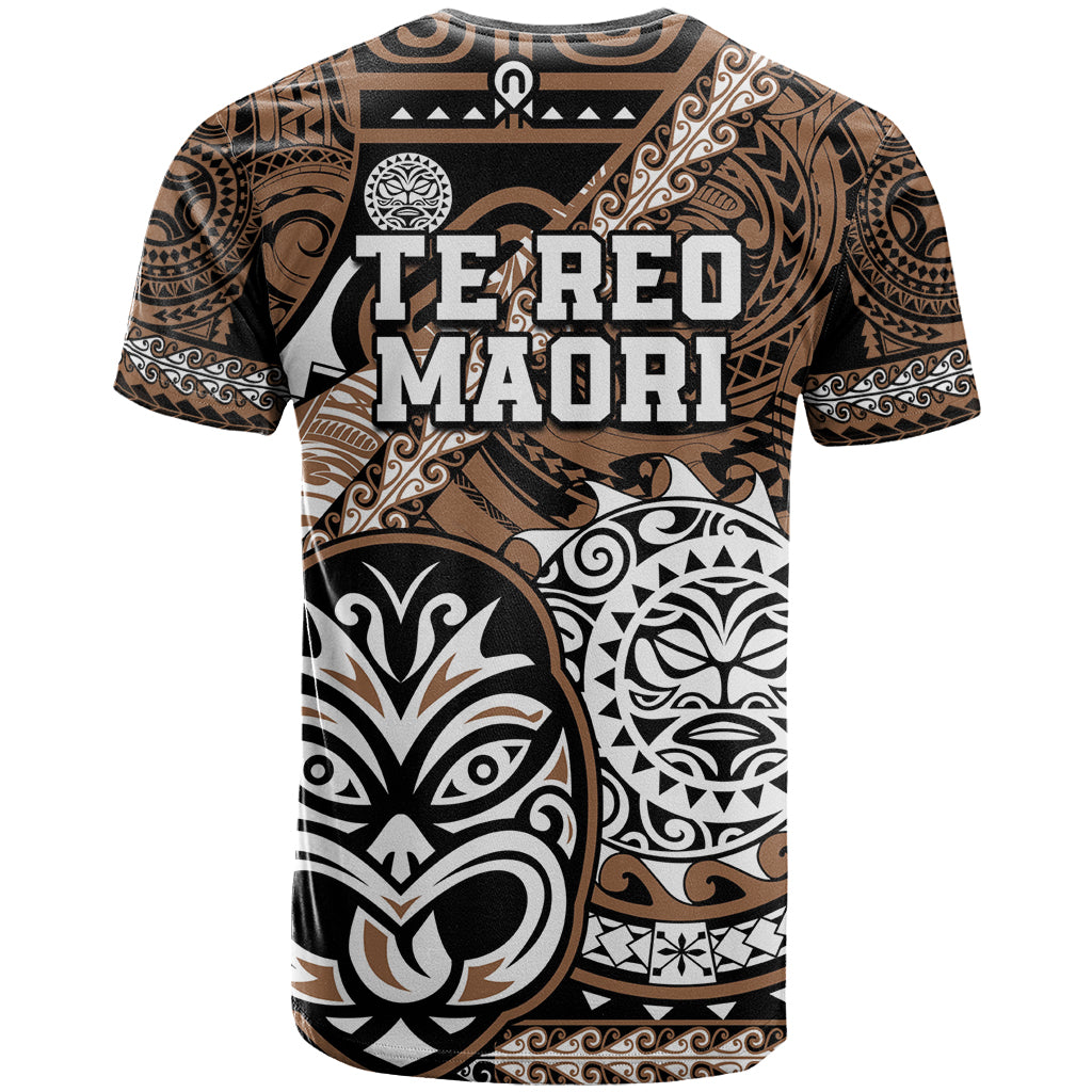 Te Reo Maori New Zealand T Shirt Aotearoa Kia Haka Maori Tribal Tattoo Gold Style LT9
