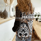 Te Reo Maori New Zealand Women Casual Shirt Aotearoa Kia Haka Maori Tribal Tattoo Gold Style LT9