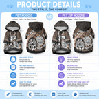 Personalised Te Reo Maori New Zealand Pet Hoodie Aotearoa Kia Haka Maori Tribal Tattoo Gold Style