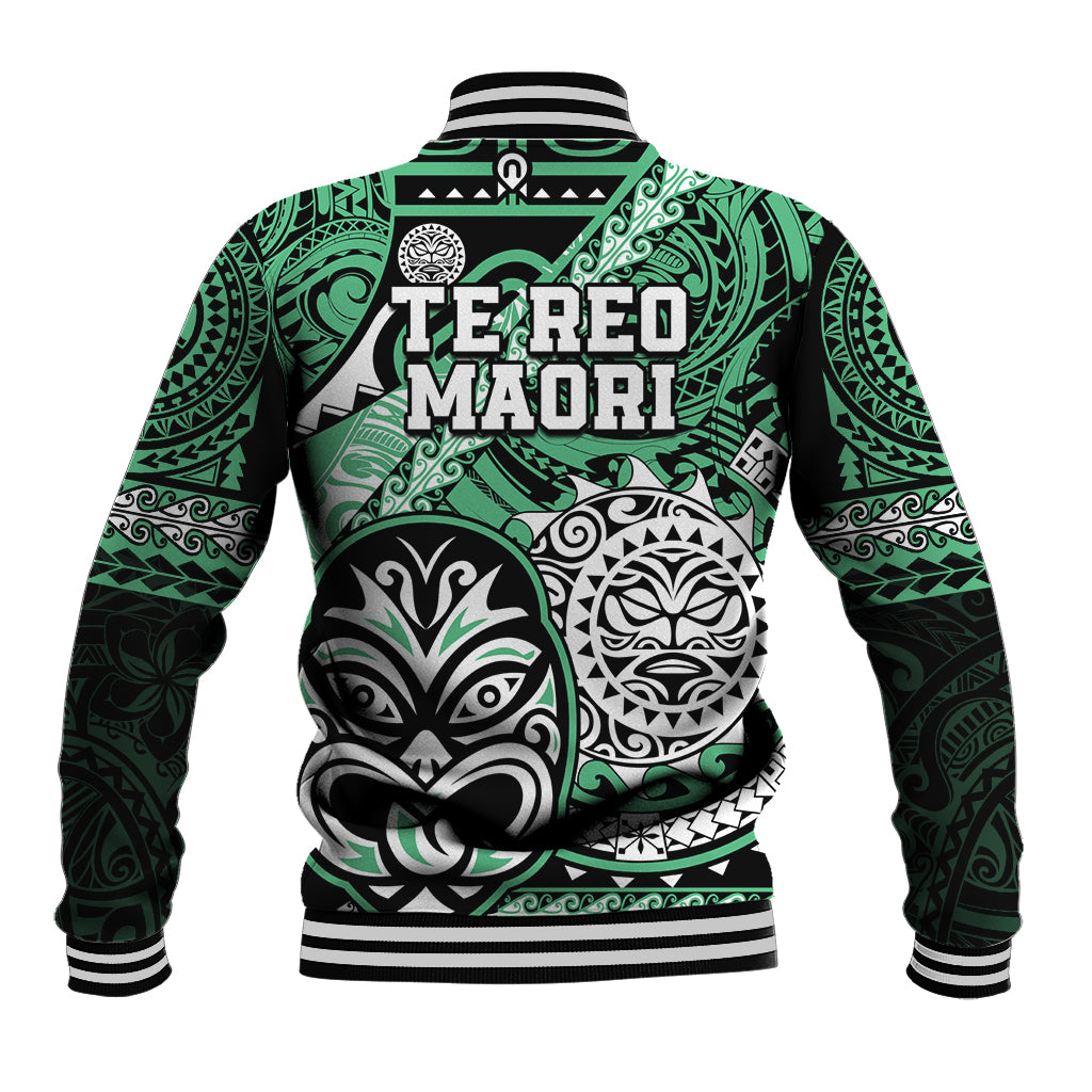 Te Reo Maori New Zealand Baseball Jacket Aotearoa Kia Haka Maori Tribal Tattoo Green Style LT9