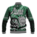 Te Reo Maori New Zealand Baseball Jacket Aotearoa Kia Haka Maori Tribal Tattoo Green Style LT9