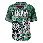 Te Reo Maori New Zealand Baseball Jersey Aotearoa Kia Haka Maori Tribal Tattoo Green Style LT9