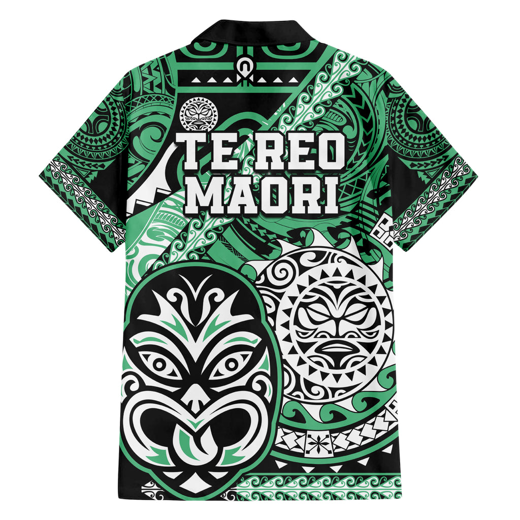 Te Reo Maori New Zealand Hawaiian Shirt Aotearoa Kia Haka Maori Tribal Tattoo Green Style LT9