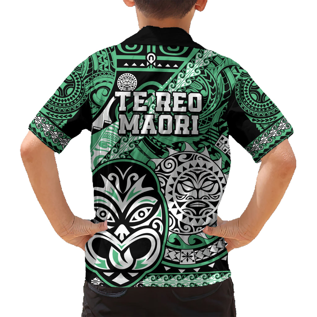 Te Reo Maori New Zealand Hawaiian Shirt Aotearoa Kia Haka Maori Tribal Tattoo Green Style LT9