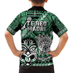Te Reo Maori New Zealand Hawaiian Shirt Aotearoa Kia Haka Maori Tribal Tattoo Green Style LT9