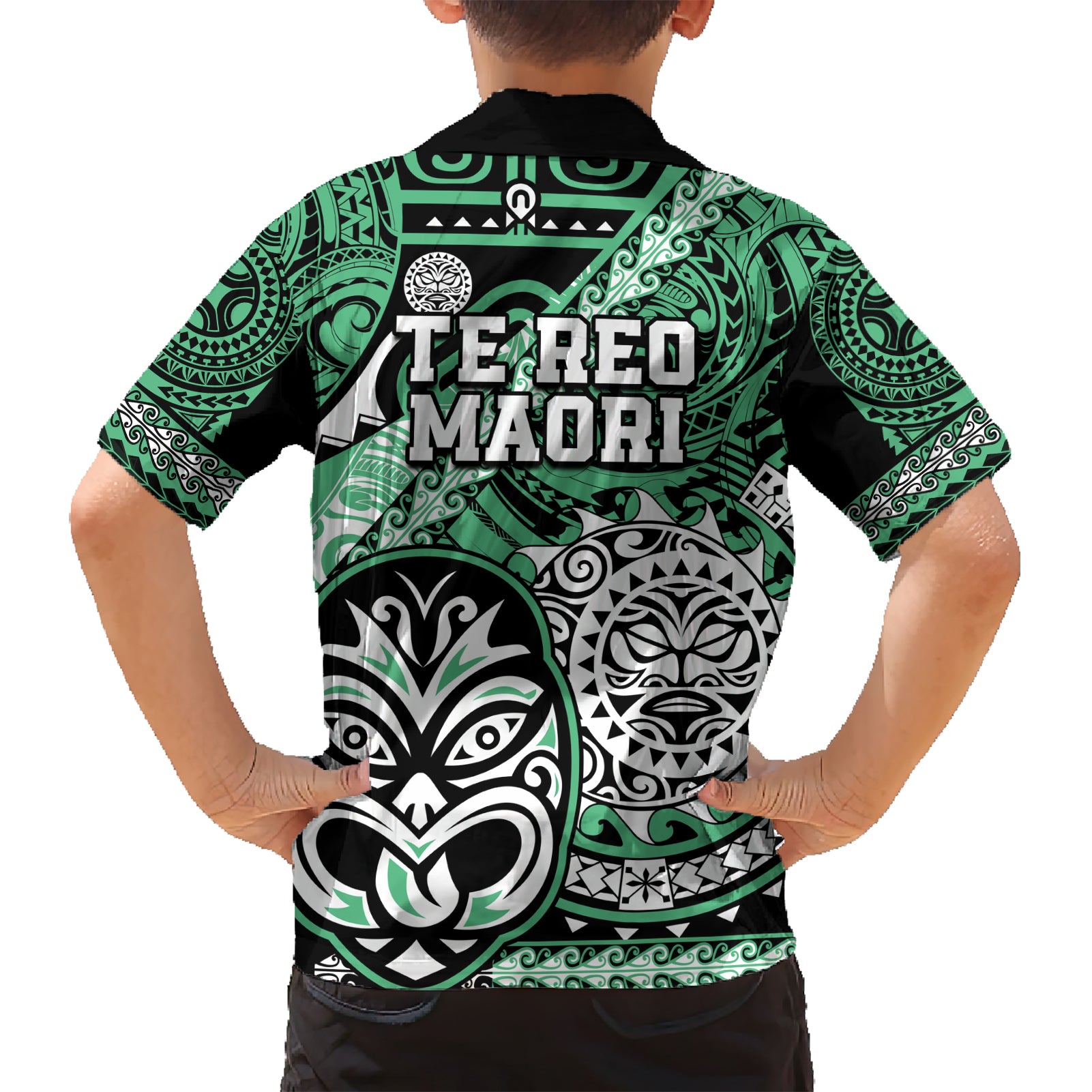 Te Reo Maori New Zealand Hawaiian Shirt Aotearoa Kia Haka Maori Tribal Tattoo Green Style LT9