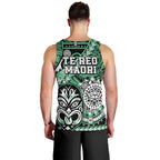 Te Reo Maori New Zealand Men Tank Top Aotearoa Kia Haka Maori Tribal Tattoo Green Style LT9