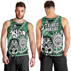 Te Reo Maori New Zealand Men Tank Top Aotearoa Kia Haka Maori Tribal Tattoo Green Style LT9