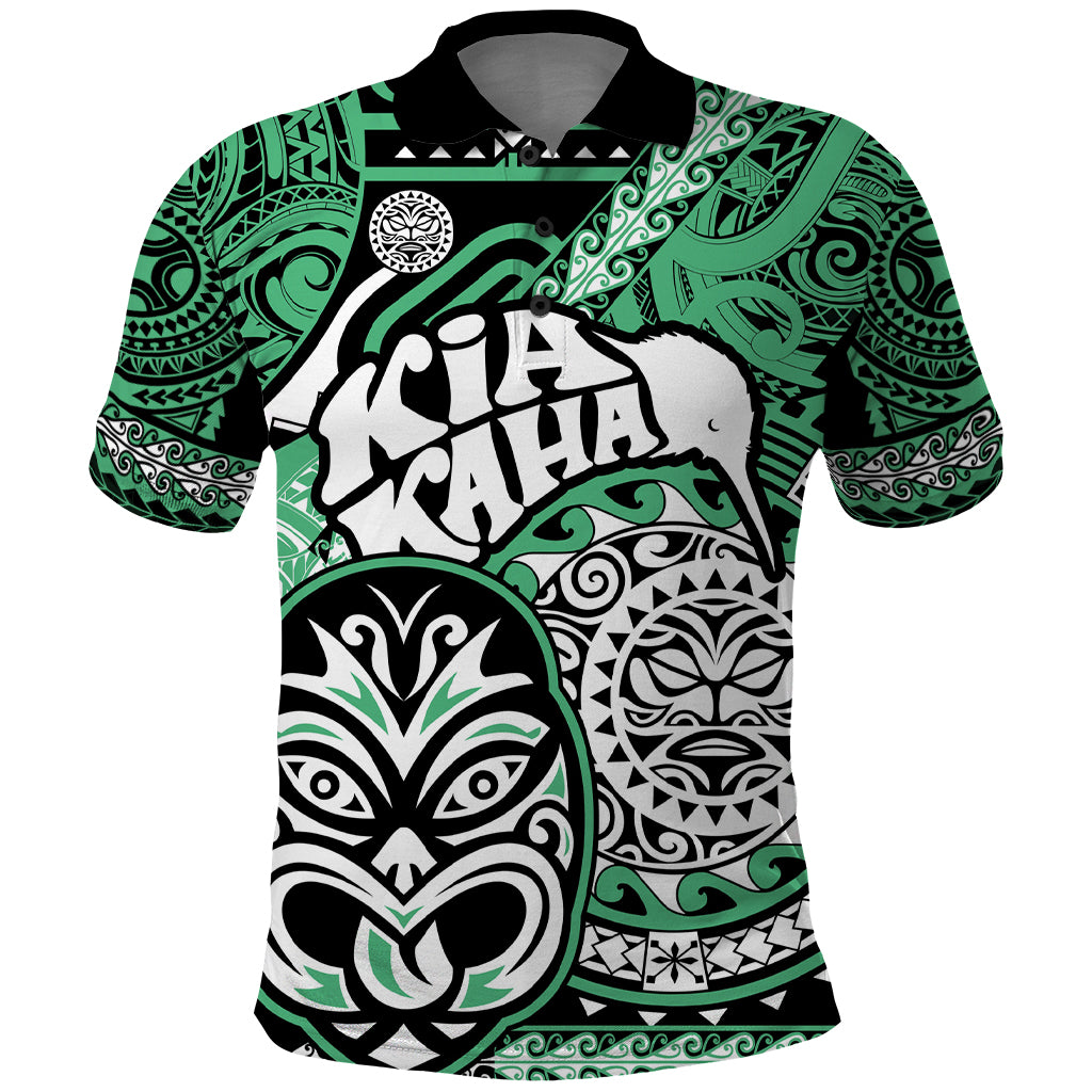 Te Reo Maori New Zealand Polo Shirt Aotearoa Kia Haka Maori Tribal Tattoo Green Style LT9