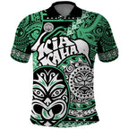 Te Reo Maori New Zealand Polo Shirt Aotearoa Kia Haka Maori Tribal Tattoo Green Style LT9