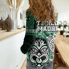 Te Reo Maori New Zealand Women Casual Shirt Aotearoa Kia Haka Maori Tribal Tattoo Green Style LT9
