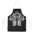 Aotearoa Kowhaiwhai Poutama Black Motif Apron
