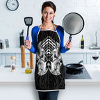 Aotearoa Kowhaiwhai Poutama Black Motif Apron