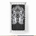 Aotearoa Kowhaiwhai Poutama Black Motif Baby Bed Cover
