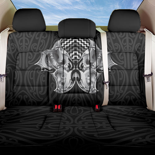 Aotearoa Kowhaiwhai Poutama Black Motif Back Car Seat Cover