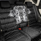 Aotearoa Kowhaiwhai Poutama Black Motif Back Car Seat Cover