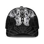 Aotearoa Kowhaiwhai Poutama Black Motif Baseball Net Cap