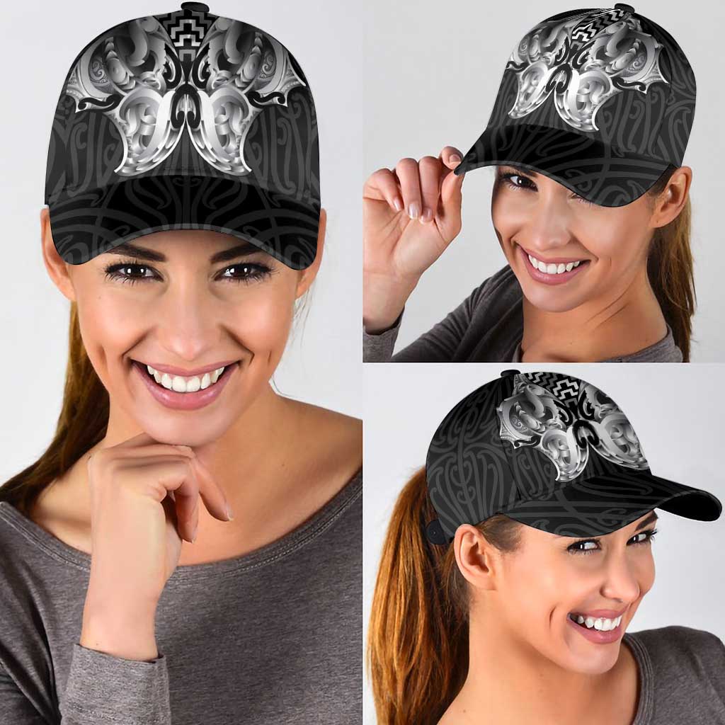 Aotearoa Kowhaiwhai Poutama Black Motif Classic Cap
