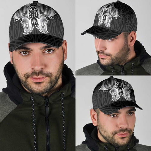 Aotearoa Kowhaiwhai Poutama Black Motif Classic Cap